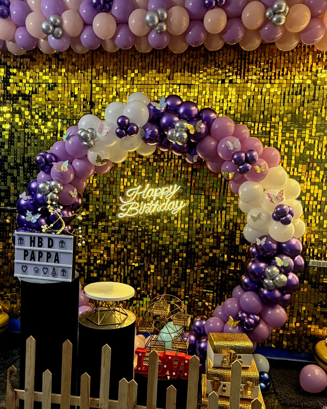 Decorated private theatre celebration setup at Rock Cine Celebration